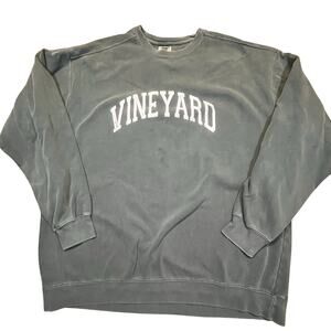 Vineyard Crewneck Sweatshirt Comfort Colors Faded Blue Cozy Preppy Women 2XL